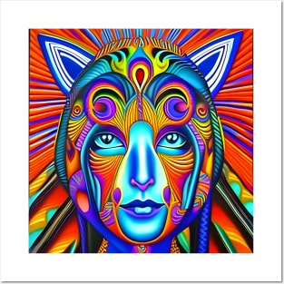 Catgirl DMTfied (14) - Trippy Psychedelic Art Posters and Art